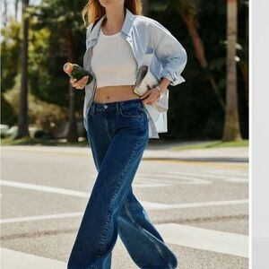 Reformation Cary Low Rise Slouchy Wide Leg Jeans